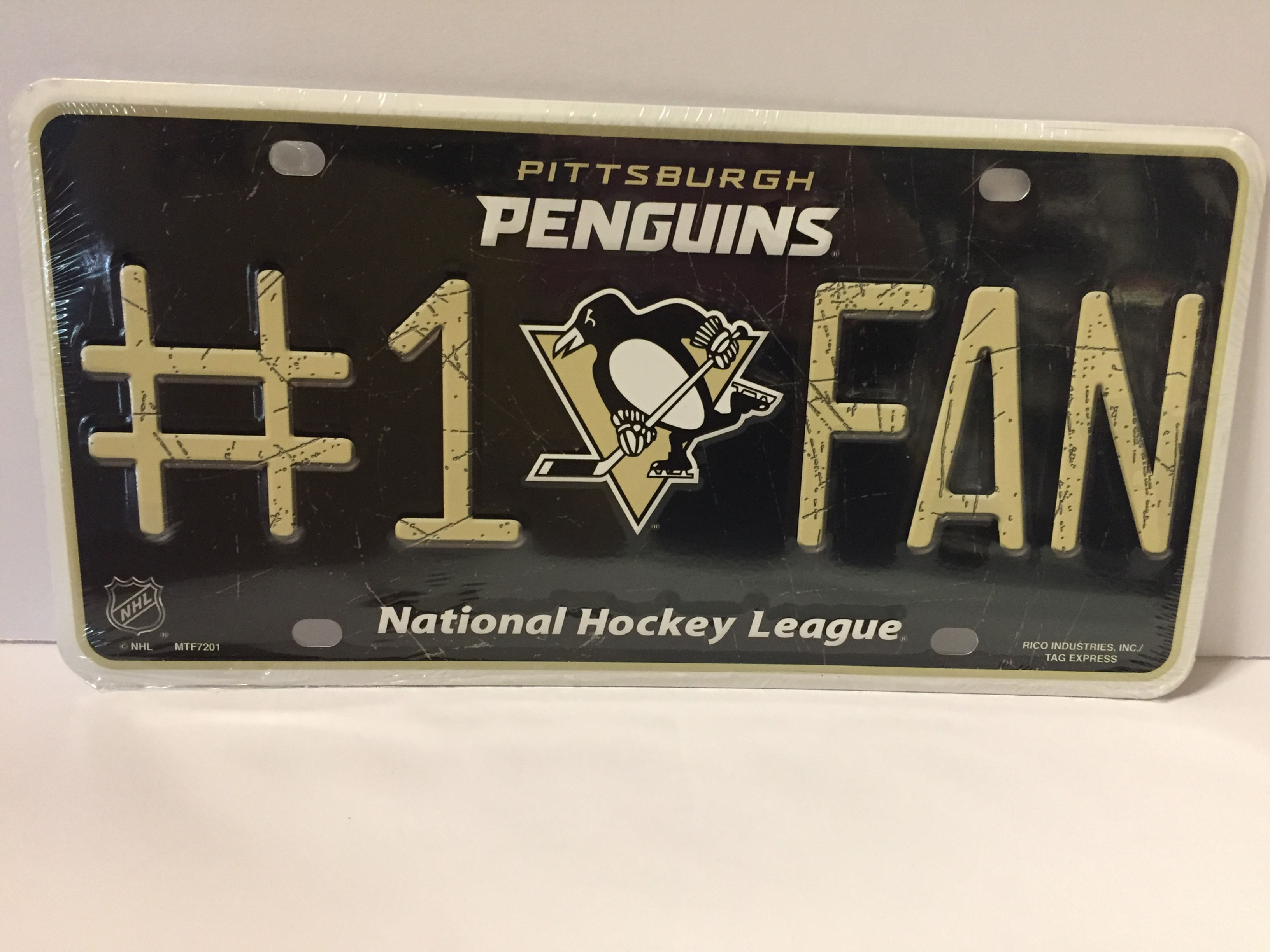 Pittsburgh Penguins #1 Fan Metal - License Plate
