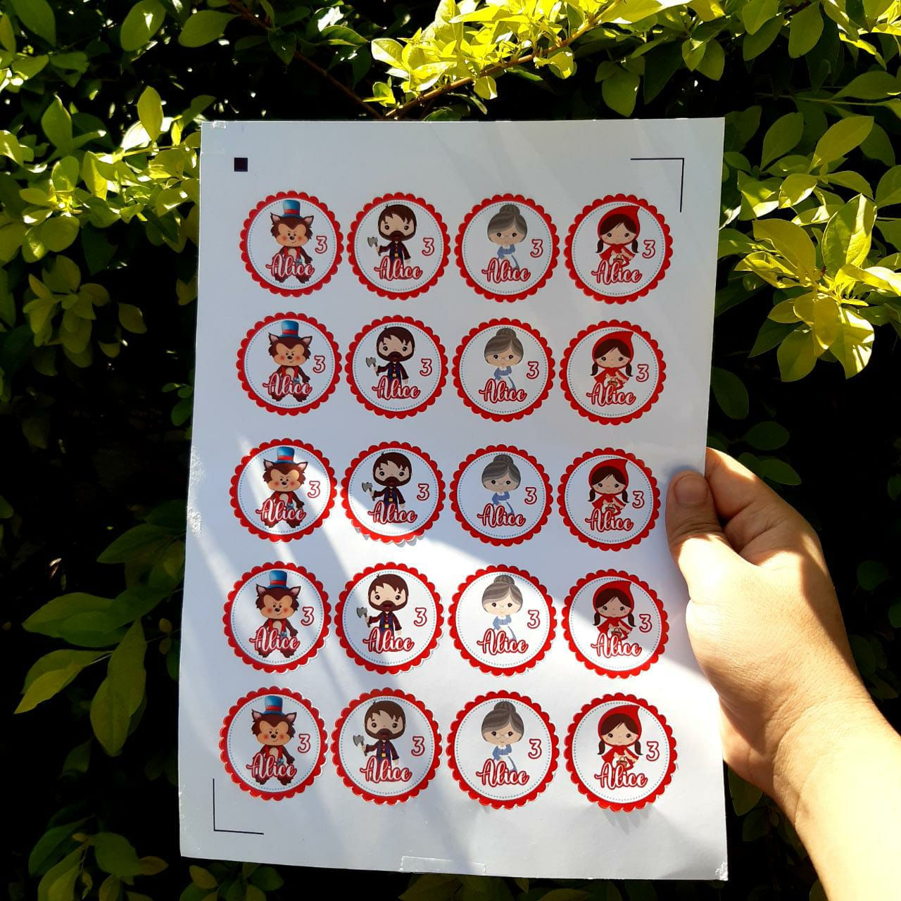 Etiqueta adesiva de papel