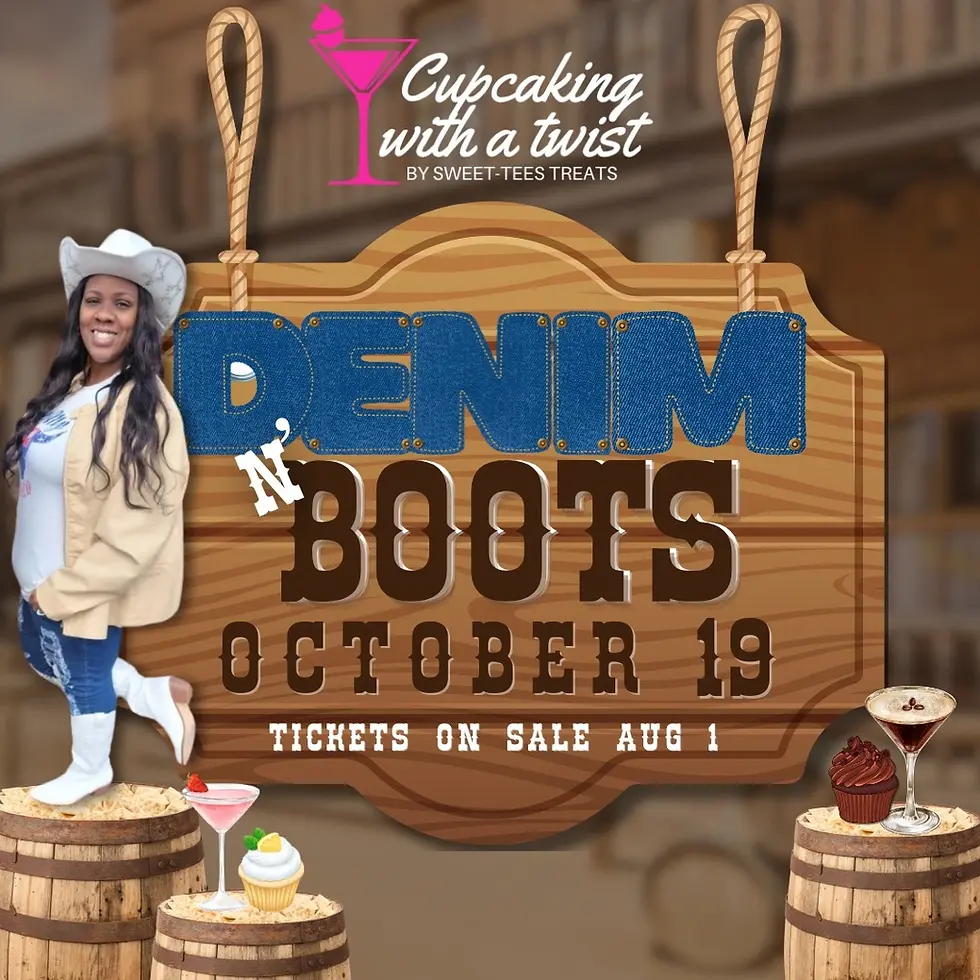 Cupcaking With a Twist- Denim and Boots