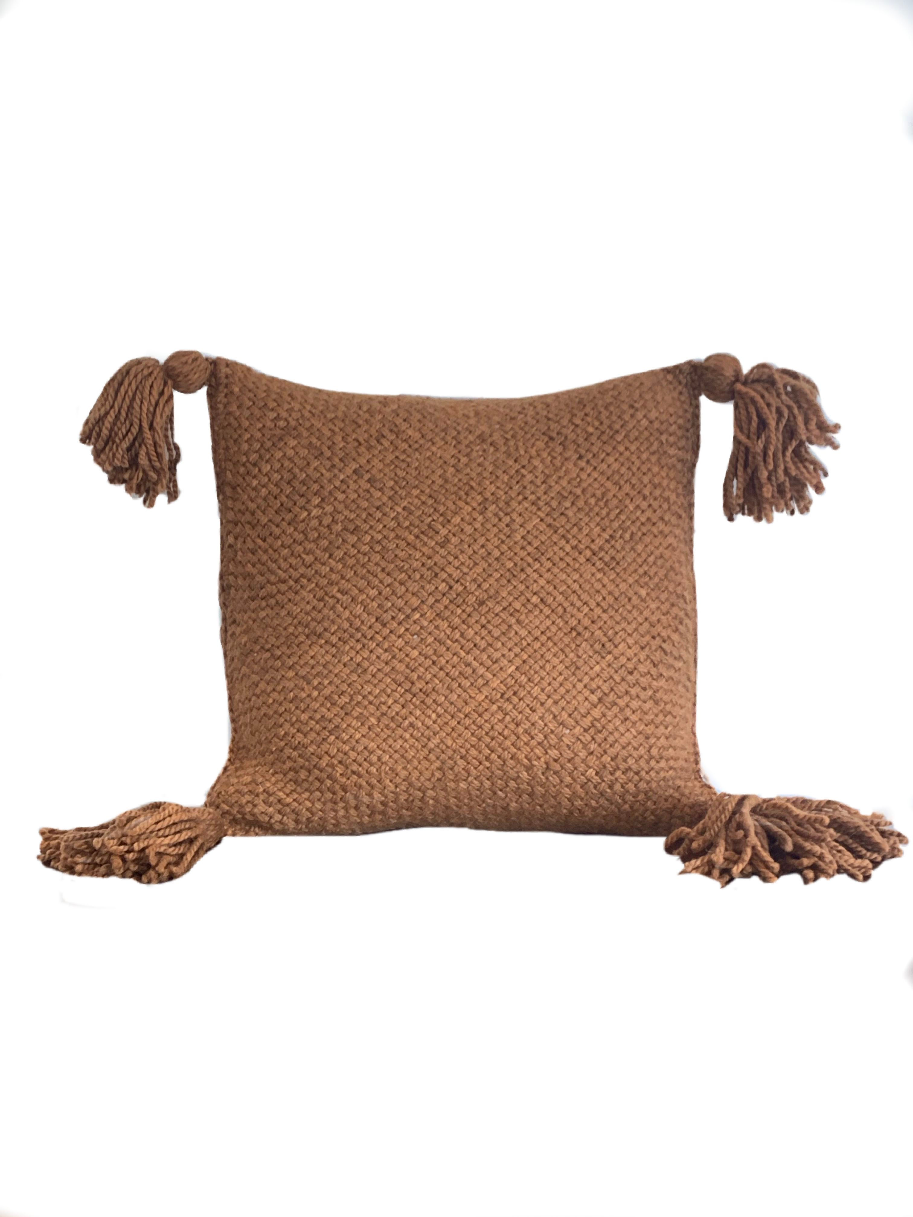 Cinnamon tassel Boho pillow cover