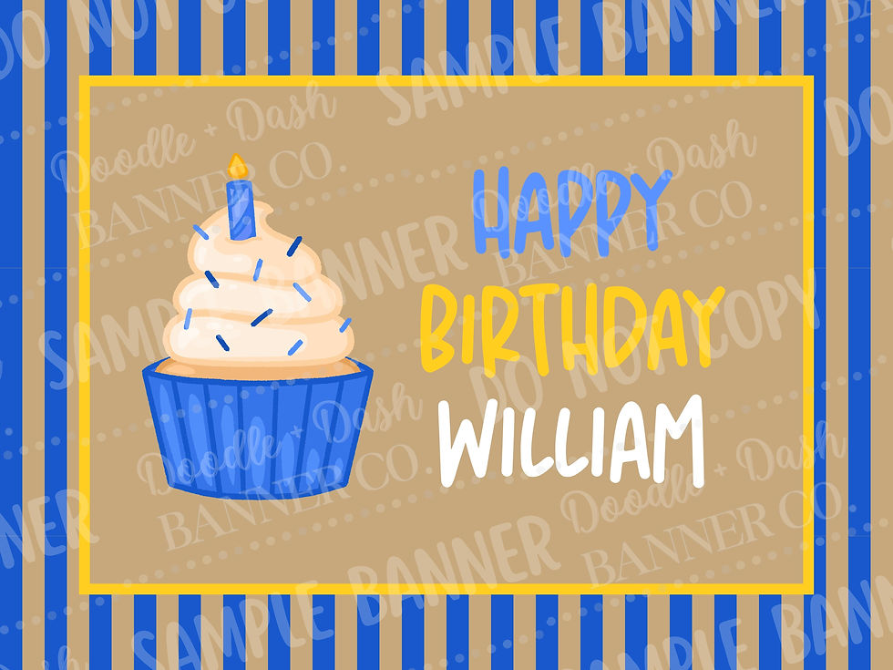 Thumbnail: Boy Birthday Banner Template Set