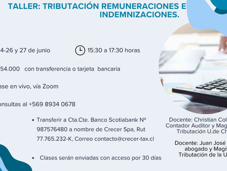 Taller "Tributación Remuneraciones e Indemnizaciones"