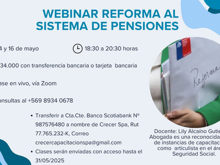 Webinar Reforma al Sistema de Pensiones