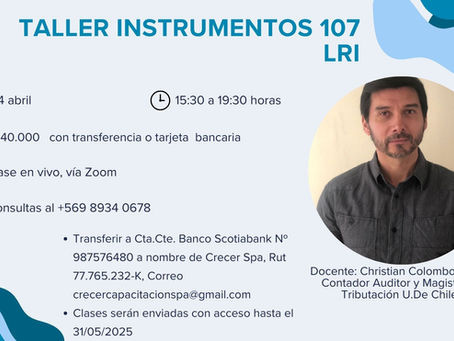 Taller "Instrumentos 107 LIR"