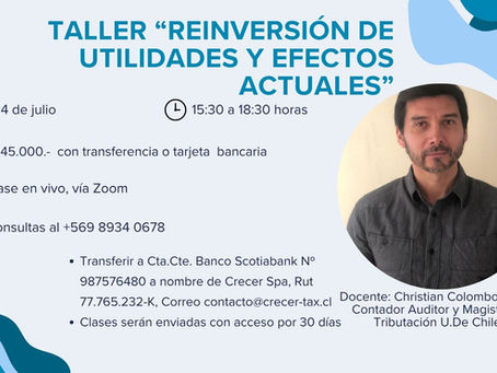 Taller "Reinversión de Utilidades y Efectos Actuales"