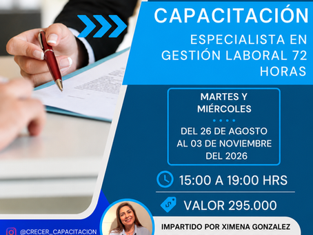 "Especialista en Gestión Laboral 72 Horas"