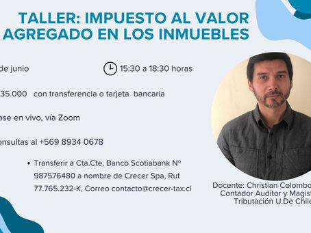 Taller "Impuesto al Valor Agregado en los Inmuebles"