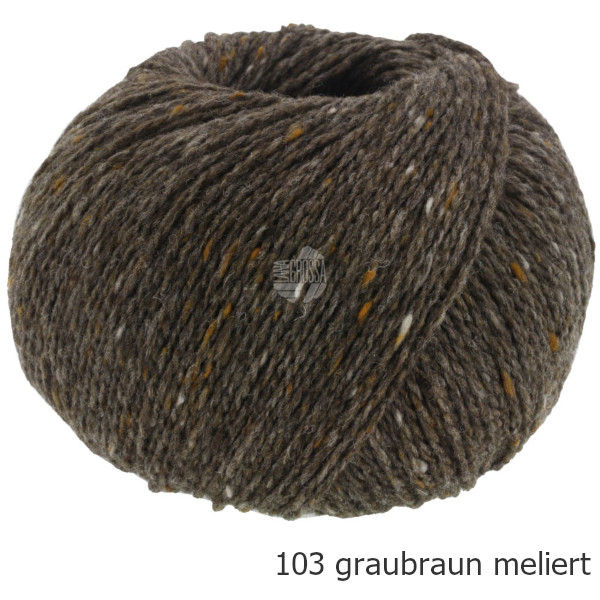 Miniaturbild: Country Tweed Fine von Lana Grossa 103 graubraun
