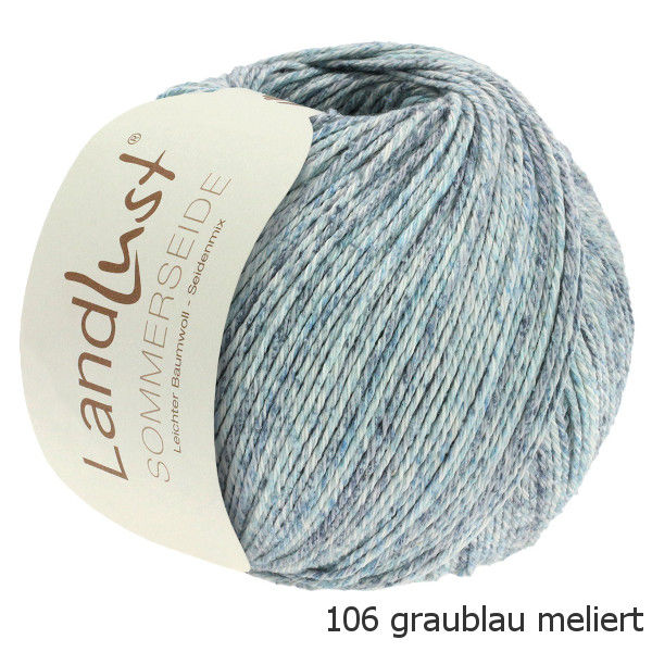 Miniaturbild: Landlust Sommerseide graublau meliert 106