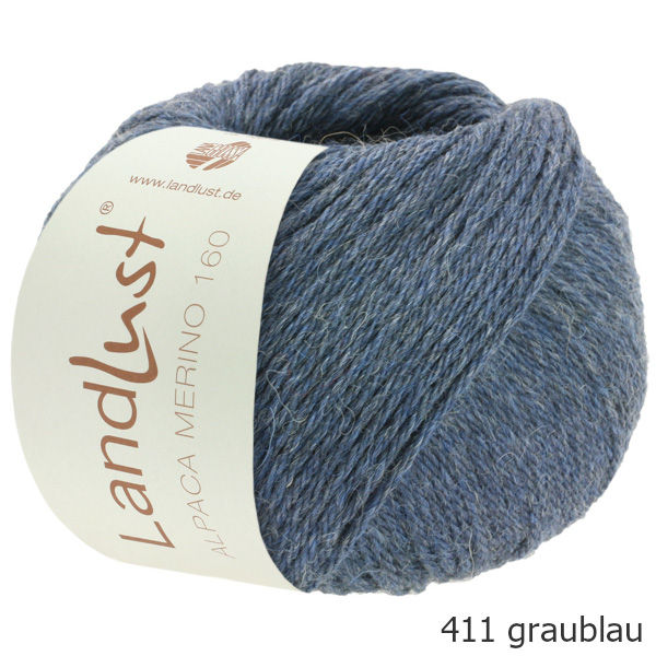 Miniaturbild: Landlust Alpaca Merino 160 Fb. 411 graublau