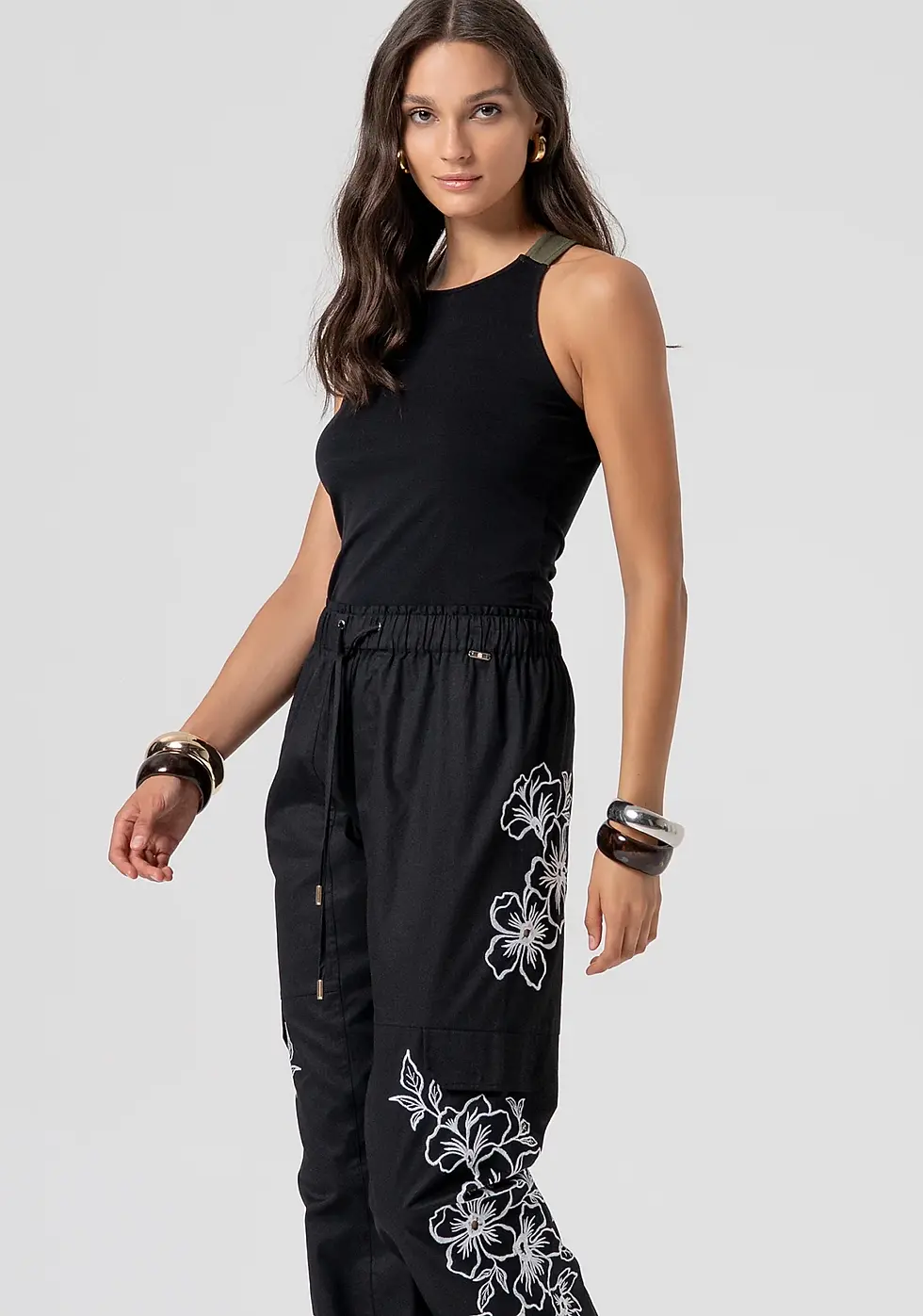 Miniatura: Pantalón Fracomina deportivo en popelina de algodón.