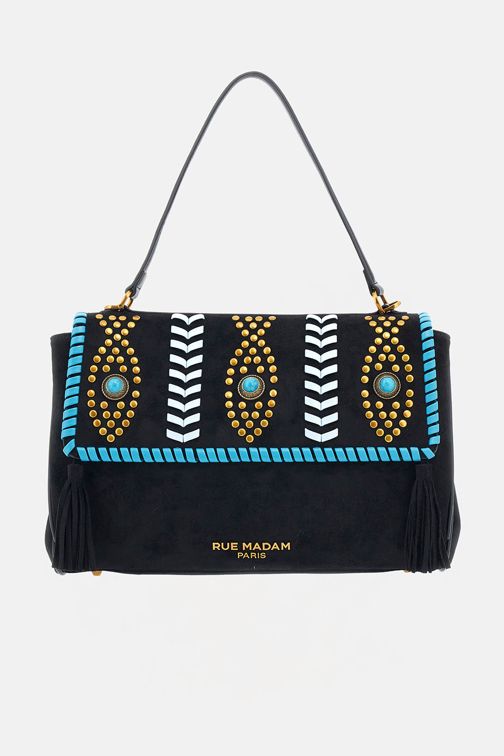 Bolso tote LES JOURS XL ÉTNICO NEGRO