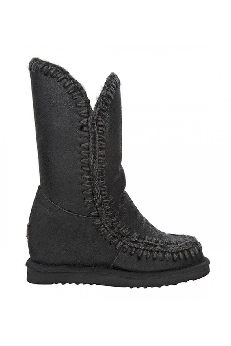 Miniatura: Bota MOU Skimer Wedge Tall Negro Satinado