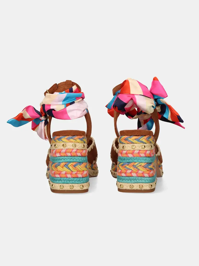 Miniatura: Sandalias Exe multicolor pañuelo al tobillo