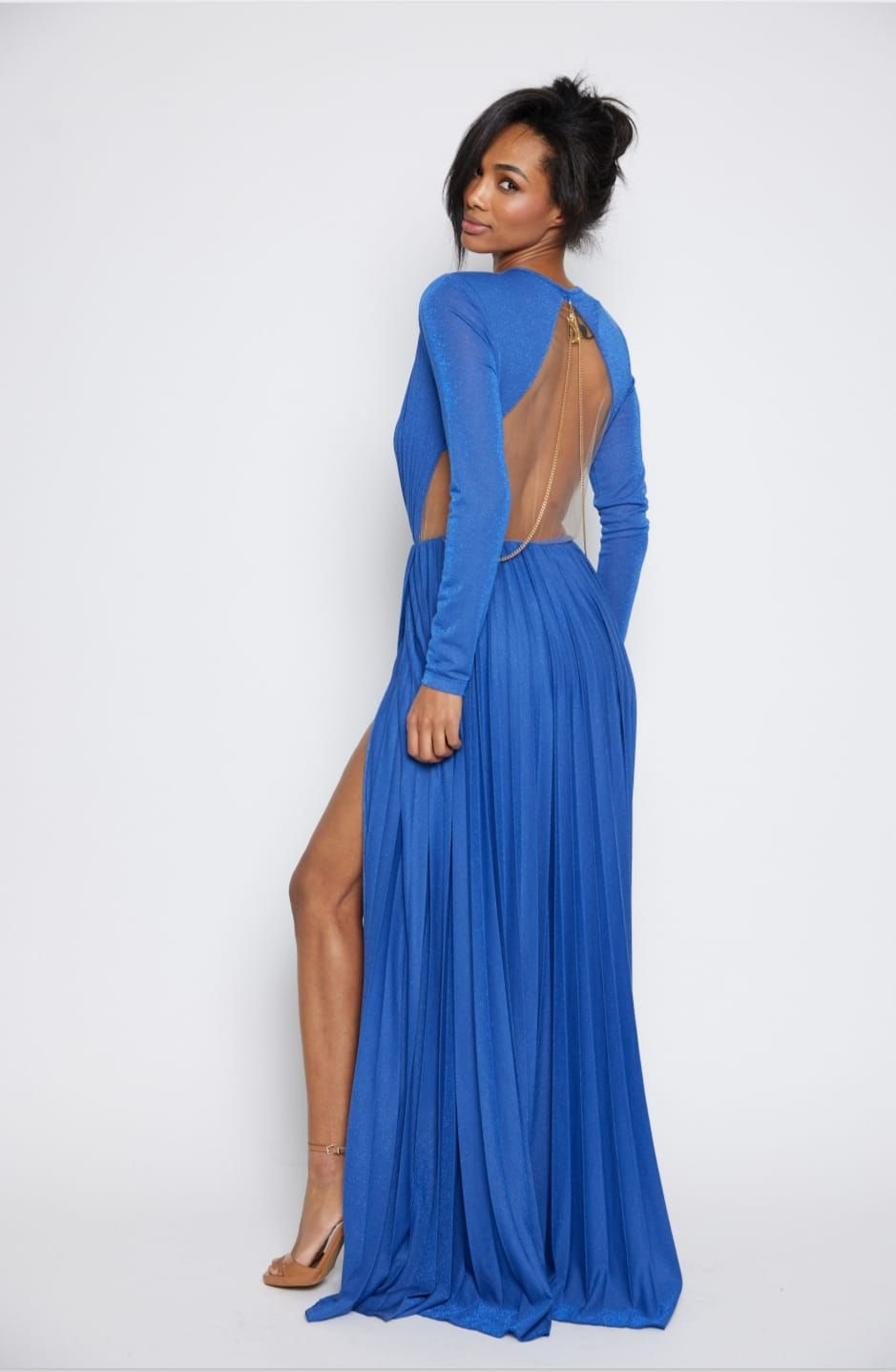 Vestido Fracomina largo de corte regular con lúrex