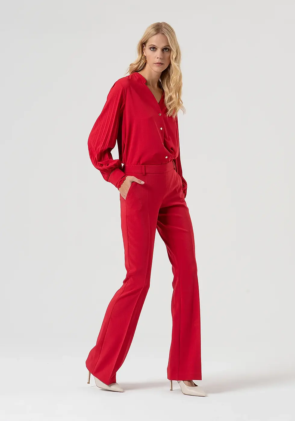 Miniatura: Pantalón Fracomina bootcut confeccionado en tejido elástico