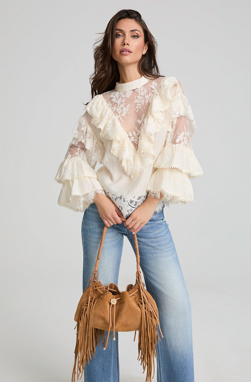 Miniatura: BLUSA FLOR DE ENCAJE BLOUSE BY FETICHE SUANCES