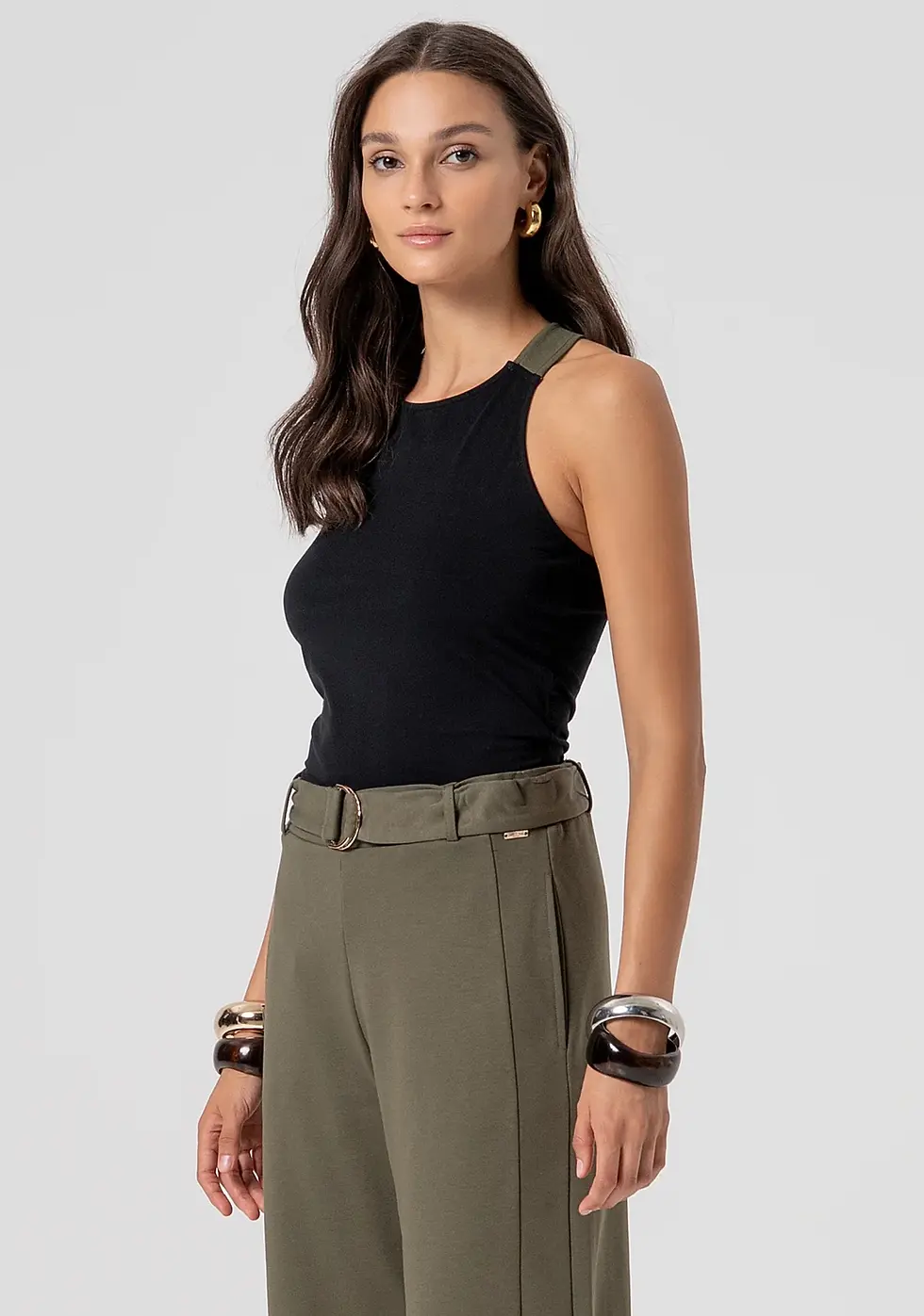 Miniatura: Pantalón Fracomina de corte globo con ojales