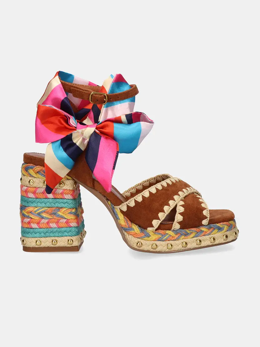 Miniatura: Sandalias Exe multicolor pañuelo al tobillo