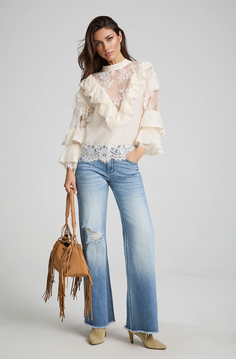 Miniatura: BLUSA FLOR DE ENCAJE BLOUSE BY FETICHE SUANCES