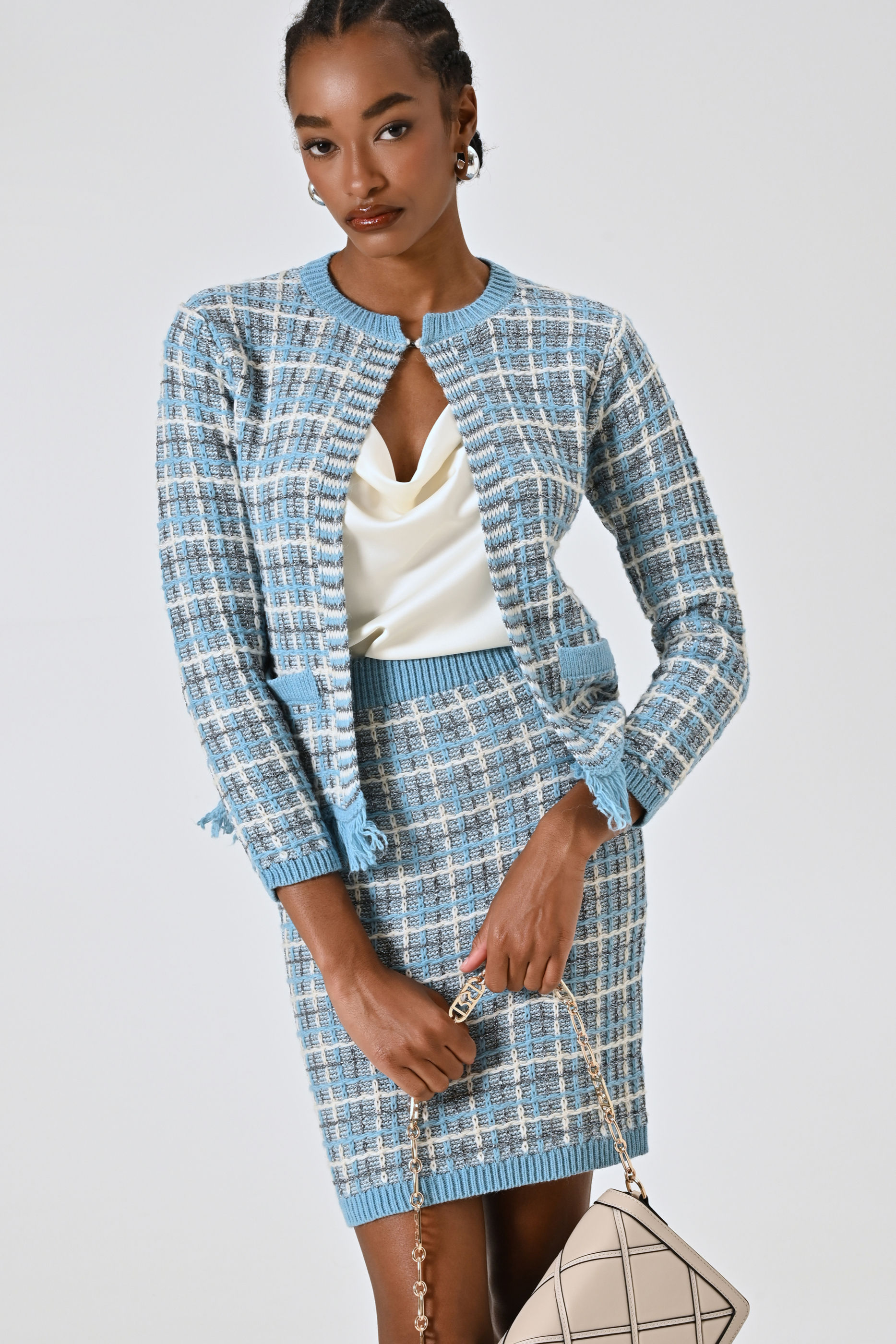 Chaqueta Rinascimiento gofrada en mezcla de lana y alpaca