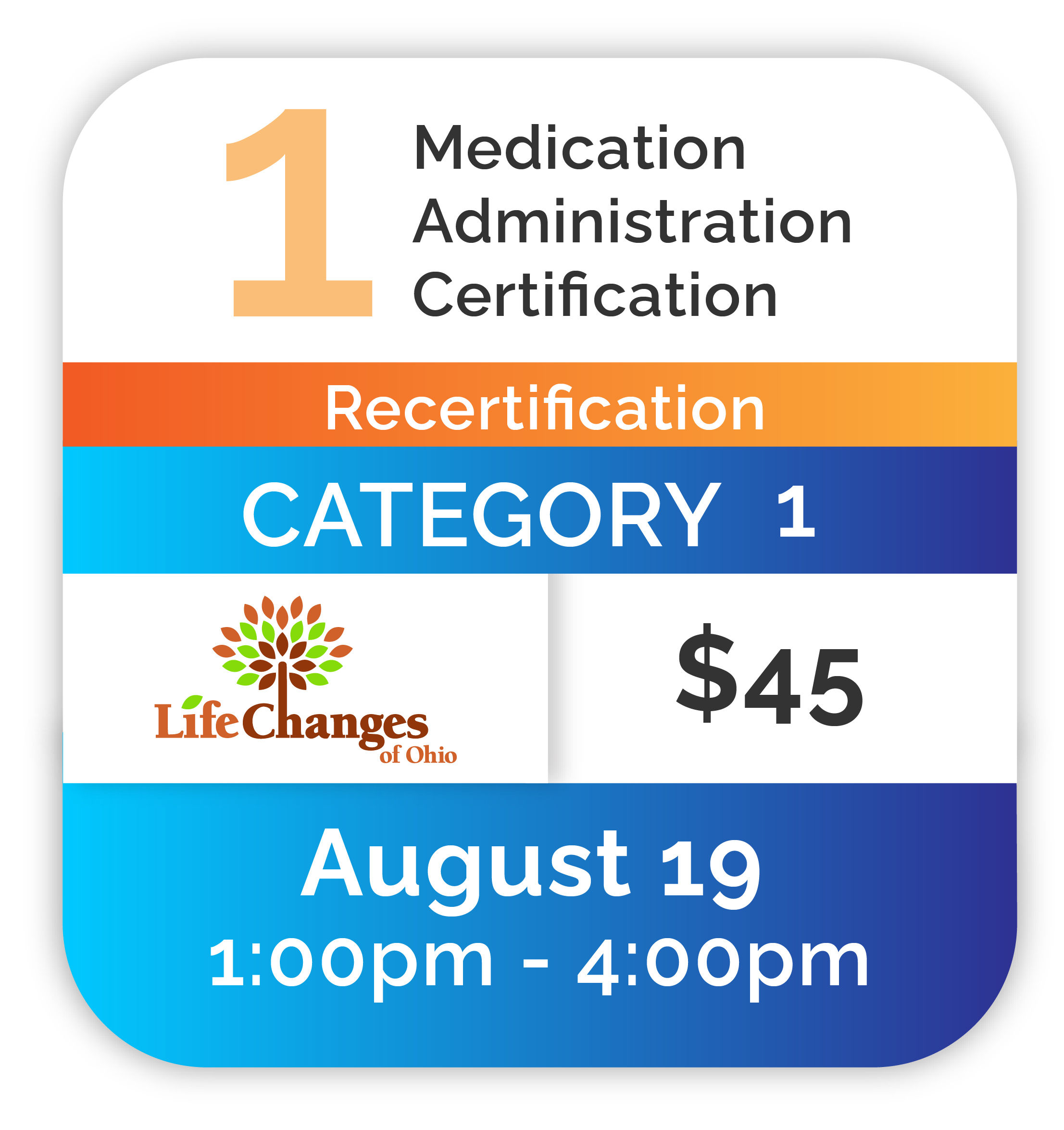 Med Recert 1- August 19 AFTERNOON