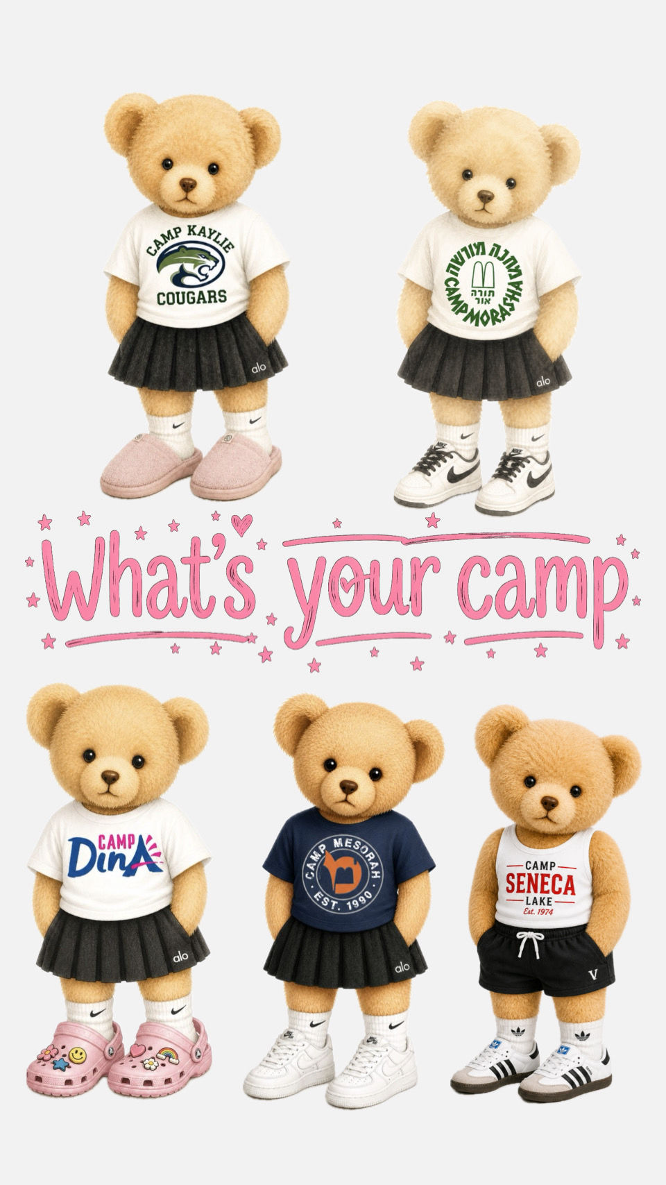 Teddy bear camp hoodies 
