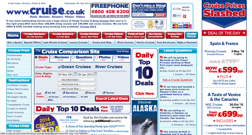 Bad landing page example