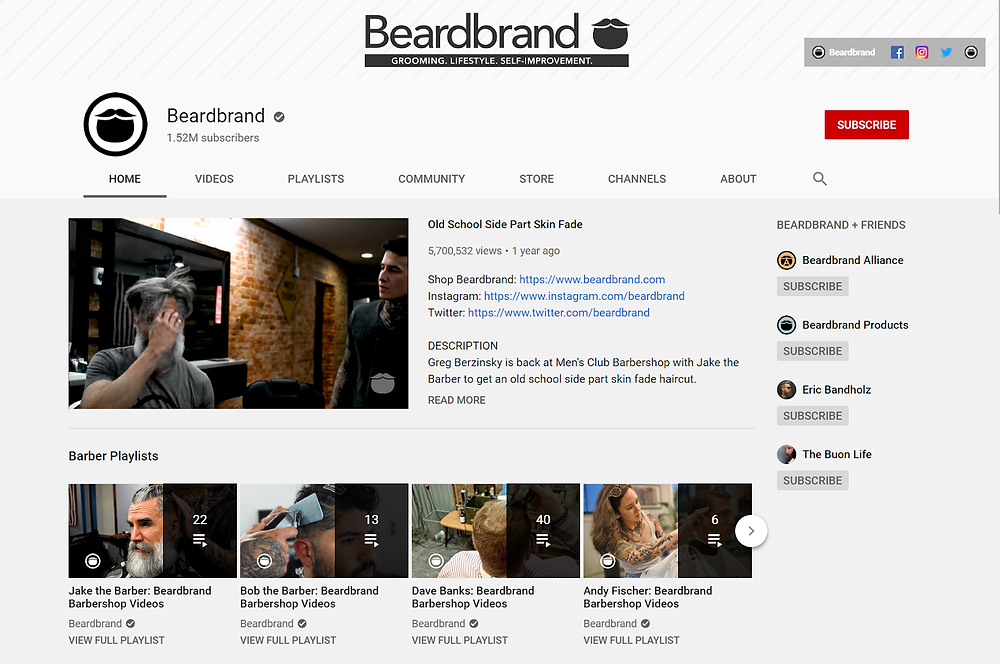 Beardbrand youtube channel