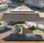 Before and after picture of solar panel cleaning in Queen Creek, Arizona.