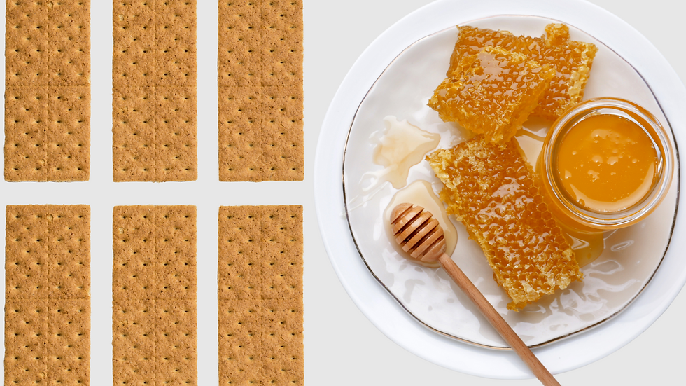 graham crackers and honey