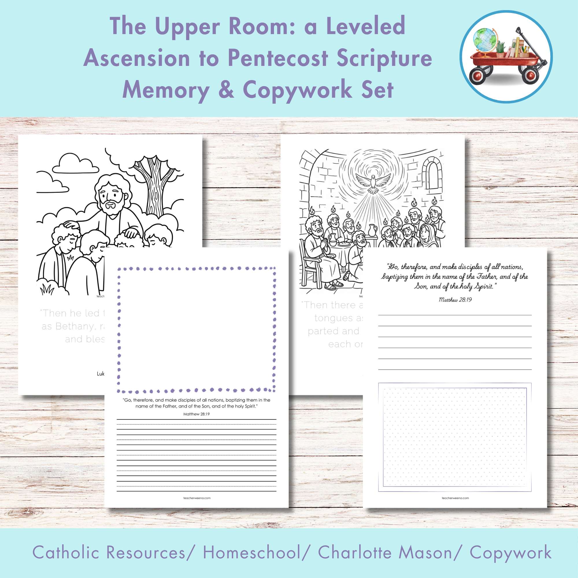 The Upper Room_ a Leveled Ascension to Pentecost Scripture Memory & Copywork Set