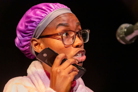 Mary Hill as Hedgy in The Happiest Bunch stage action shot 5.jpg