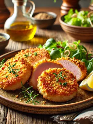 Schweinefilet-Medaillons paniert