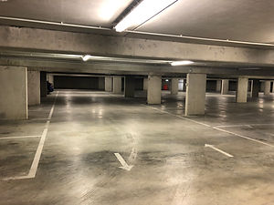 Ansicht Durchfahrt Parkebene UG2 in der Tiefgarage Eislingen