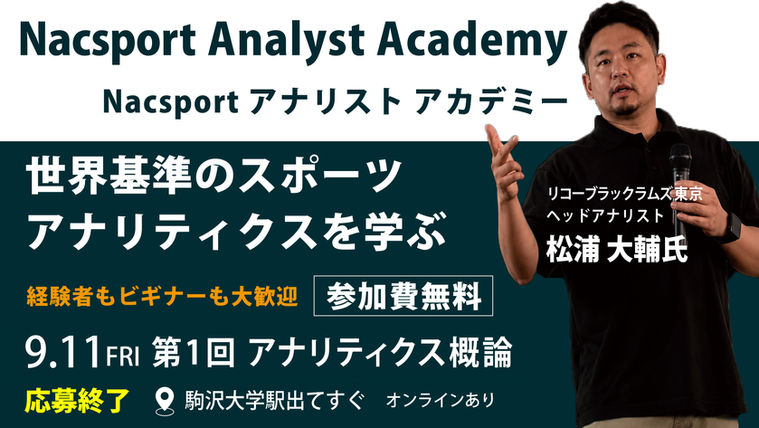 現場で「使われる分析」を学ぶ、Nacsport Analyst Academy