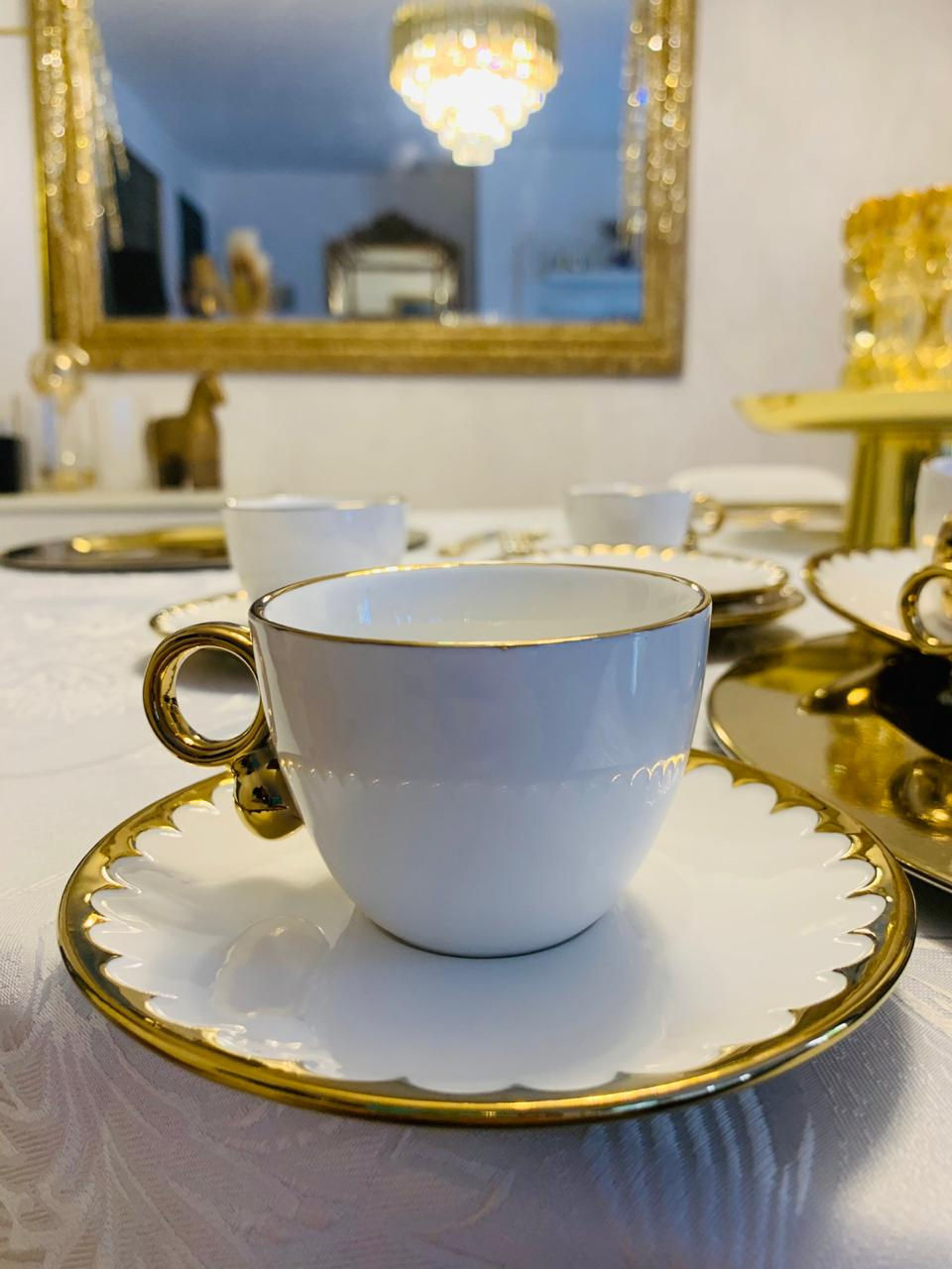 Miniatura: Conjunto de 6 xícaras de Porcelana Florença 