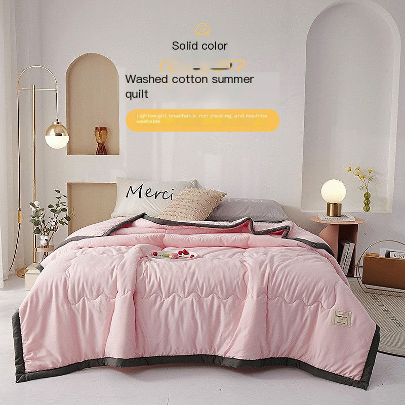 Cloud Breeze Summer Quilt – Light Pink