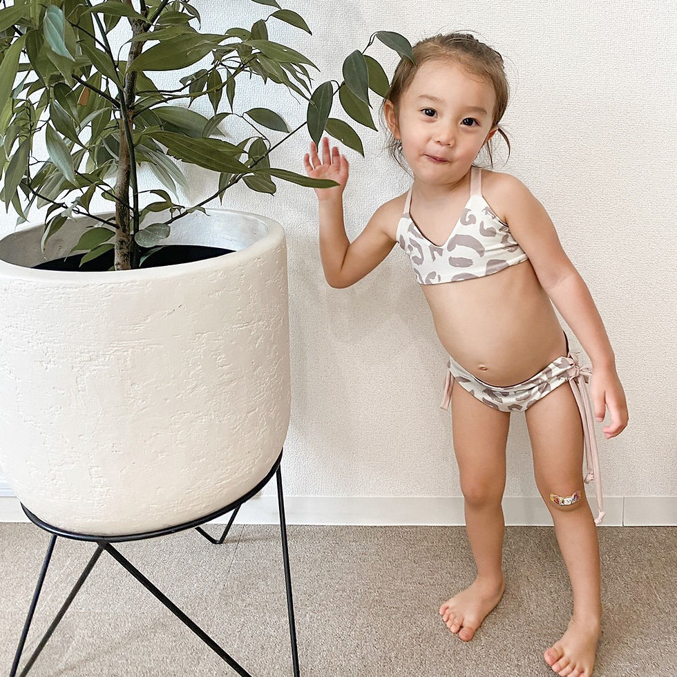 サムネイル： リバーシブルスイムウエア レオパードブラウニー｜Reversible Swimwear (Leopard Brownie)