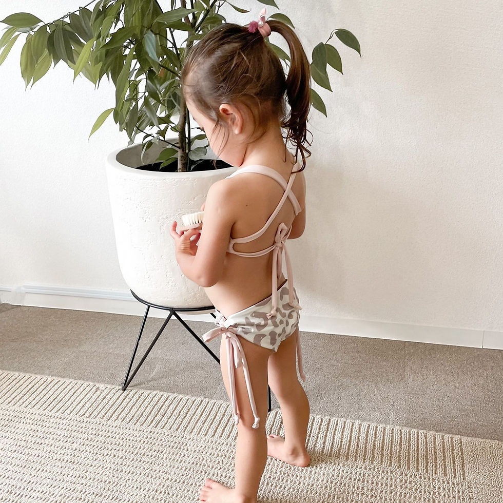 サムネイル： リバーシブルスイムウエア レオパードブラウニー｜Reversible Swimwear (Leopard Brownie)