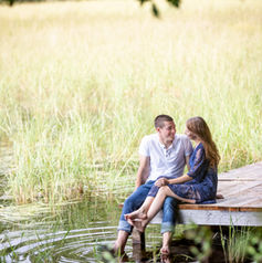 Maine Pond Engagement Photos