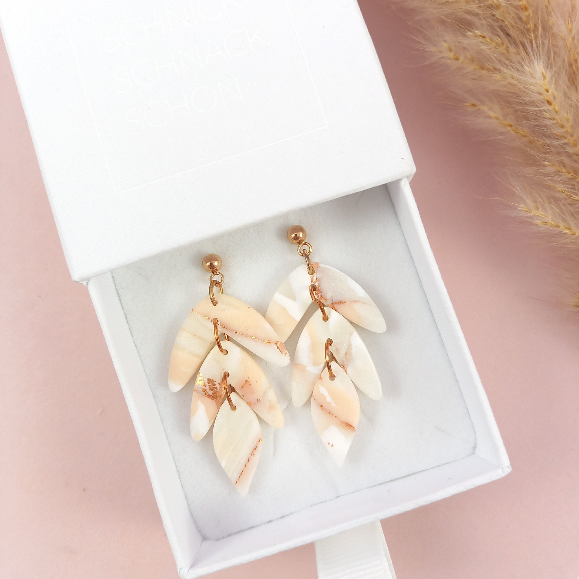 Brautohrringe "Petali" rosegold