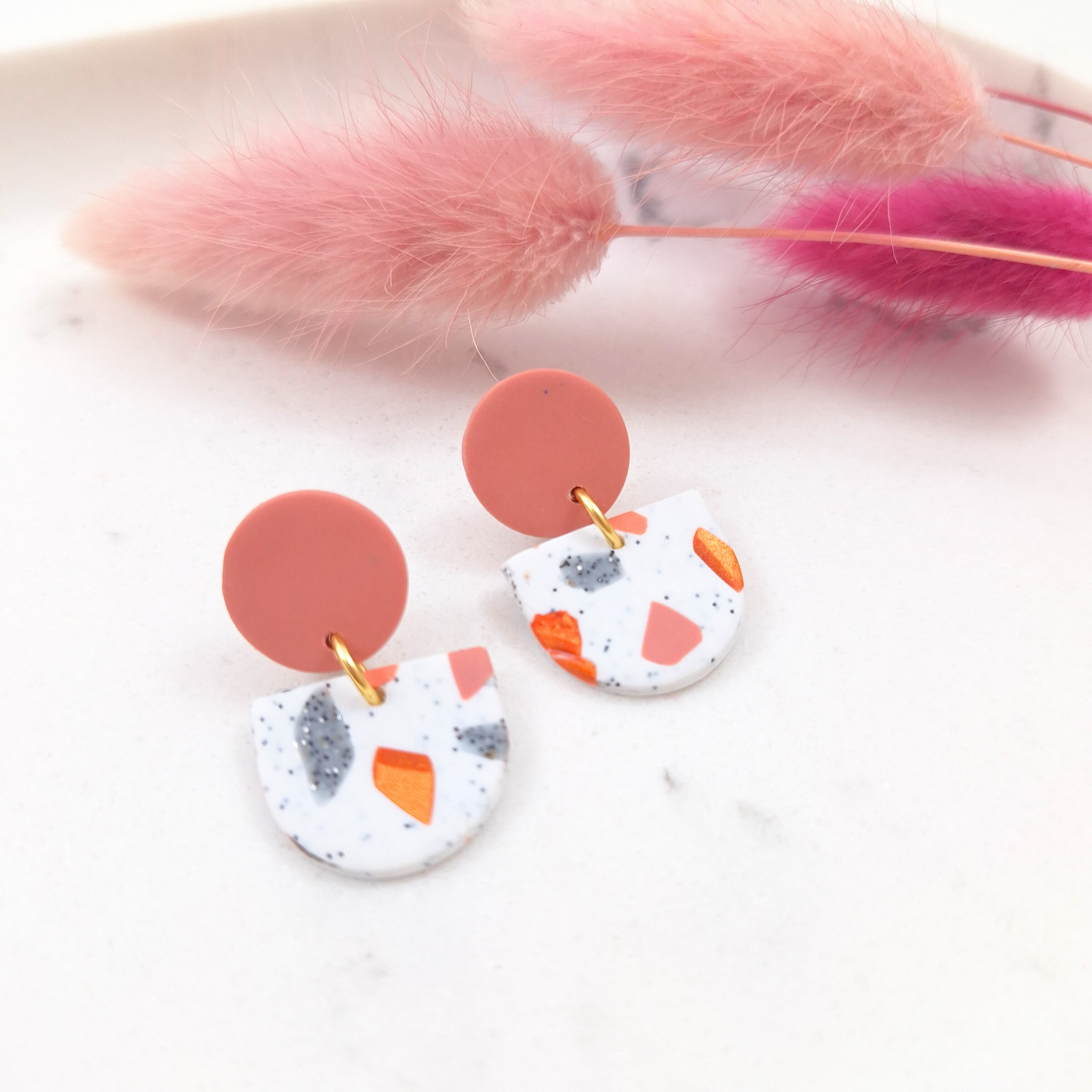 Helle Terrazzo Ohrhänger "Toni"