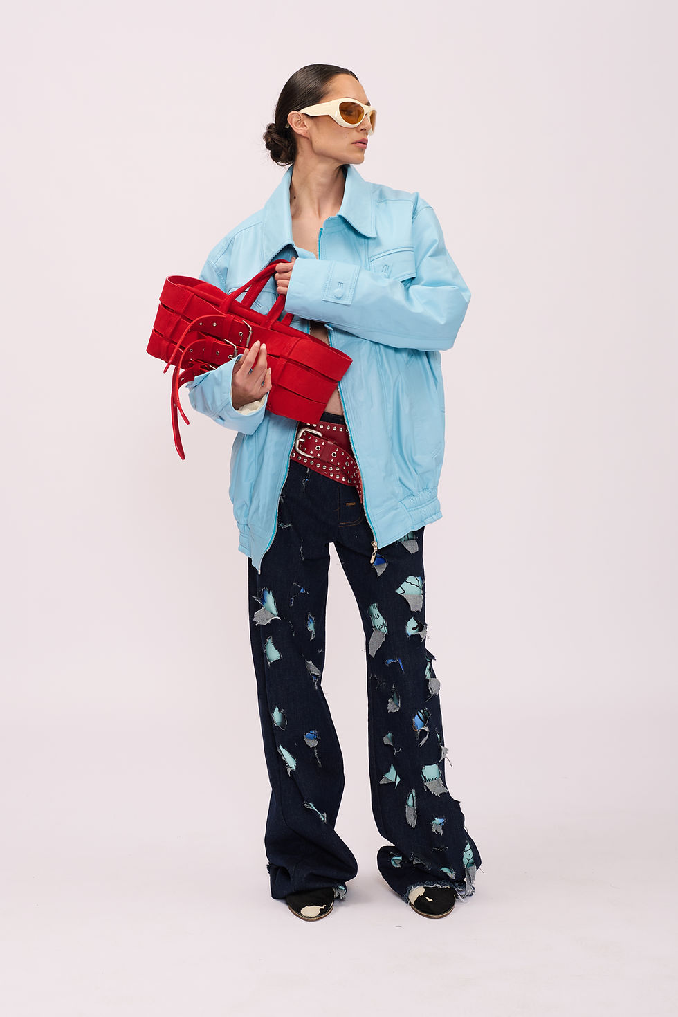 Miniatura: Leather Blue Baby Jacket