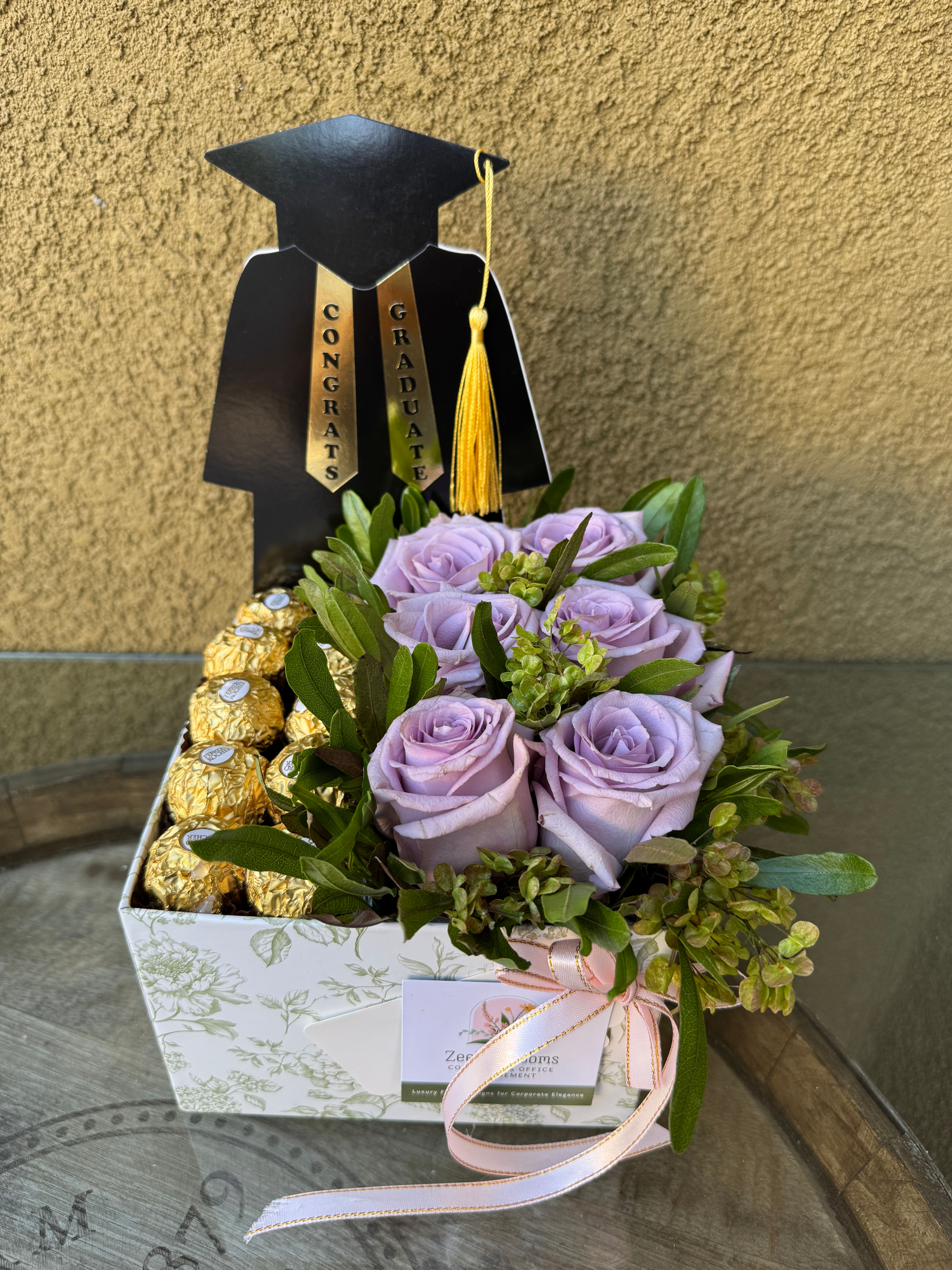 Grad Roses & Chocolate Box
