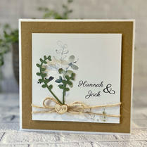 rustic, foliage wedding invitation