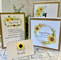 sunflower wedding invitation