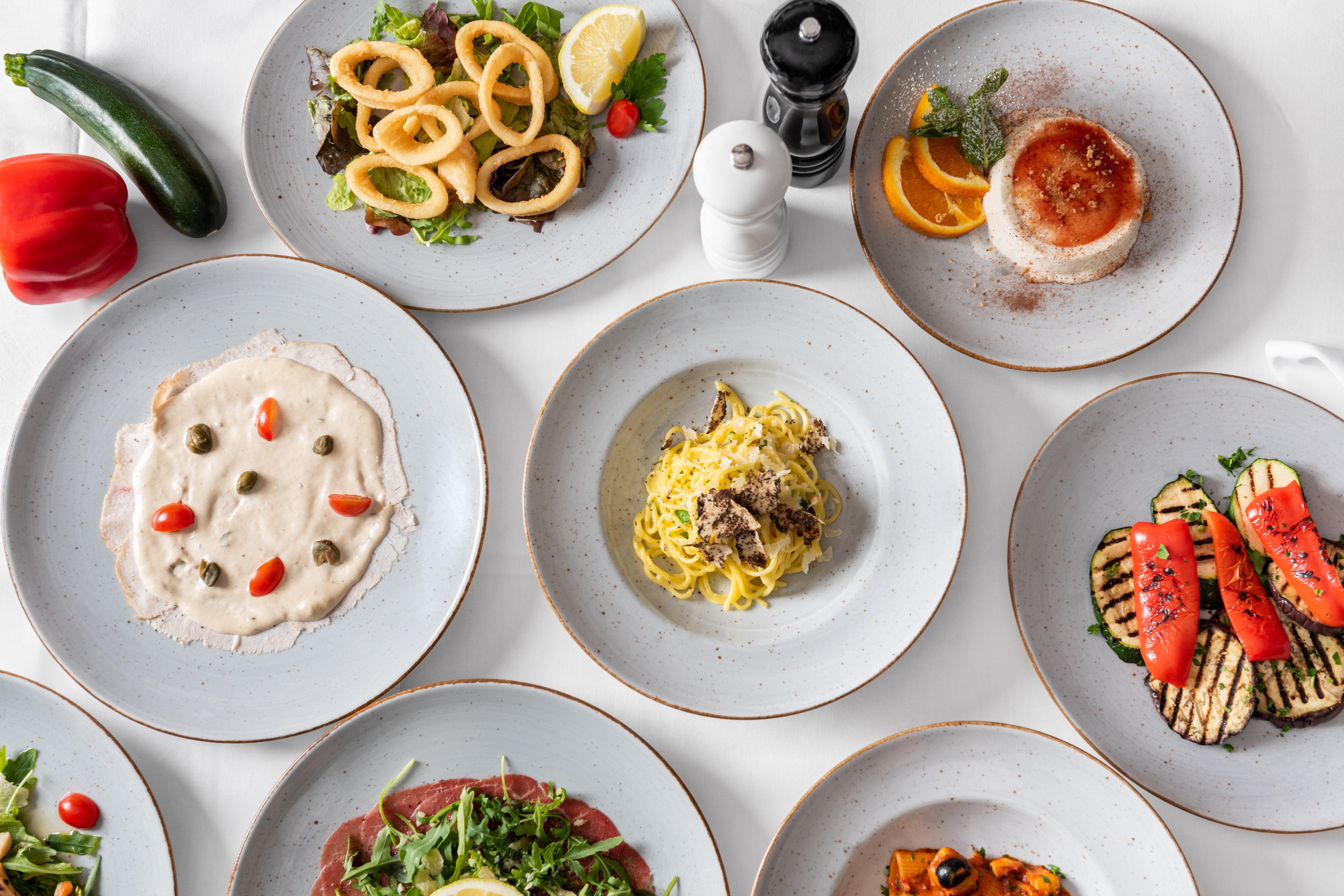 Arranged Food and Objects