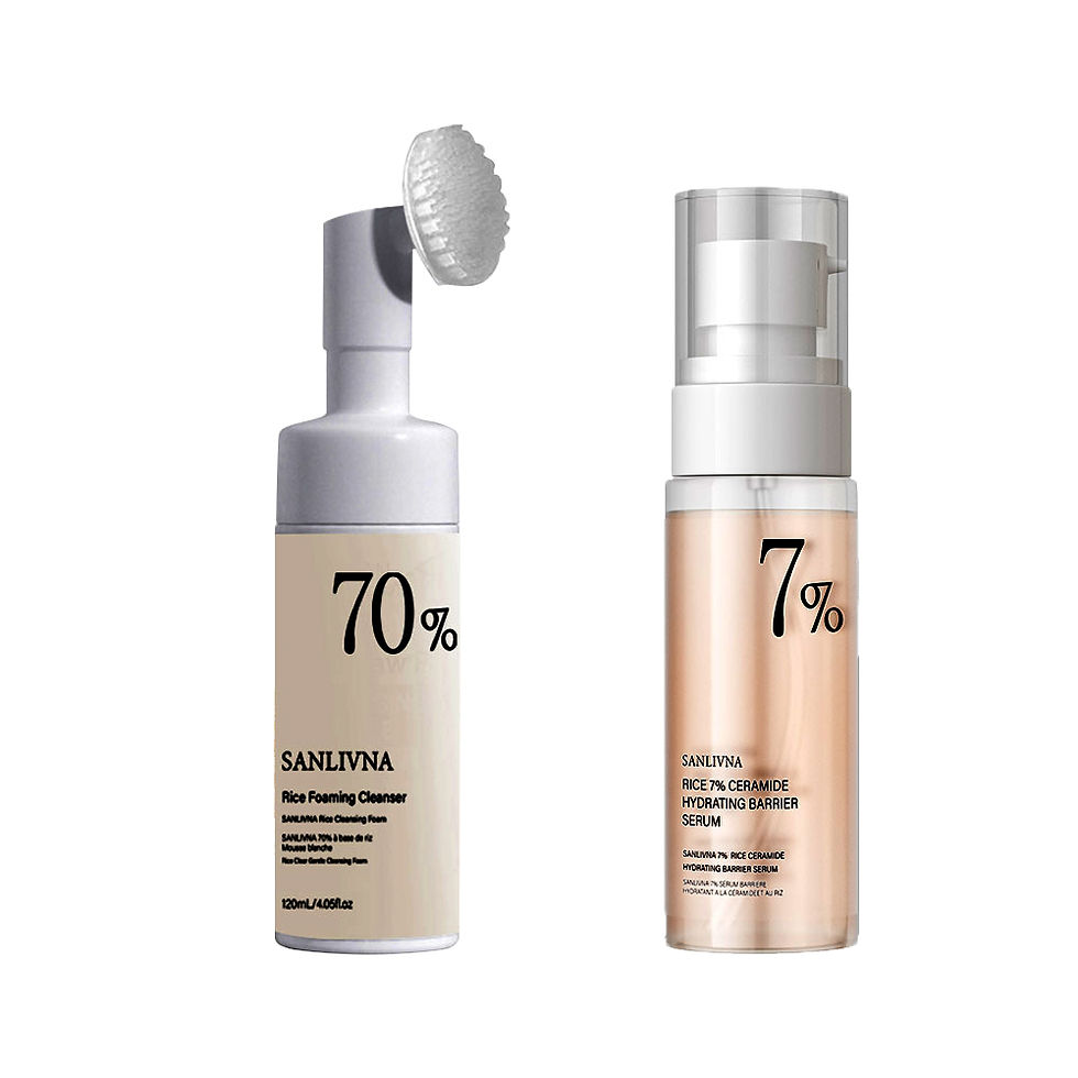 Thumbnail: Rice Toner 70% Rice Extract Serum with Niacinamide, Rice Cleansing Foam, Deep Cl