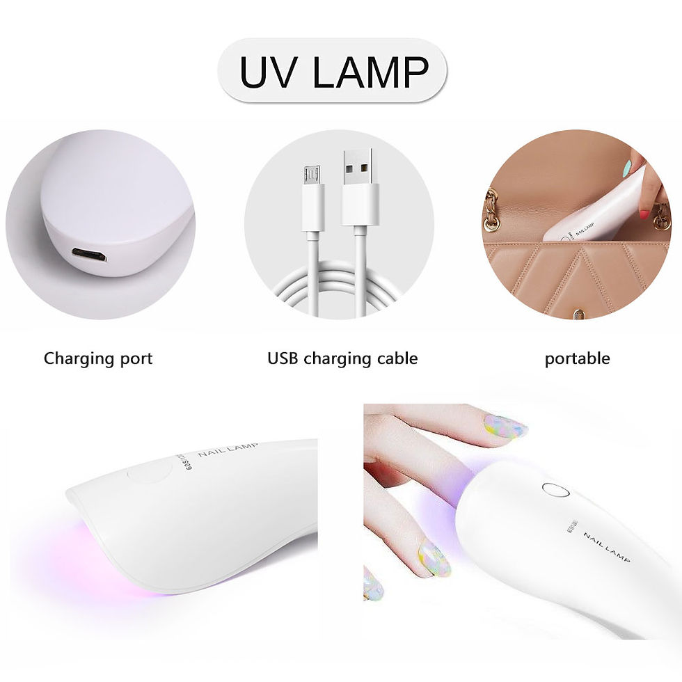 Thumbnail: LINMANDA Handheld UV LED Nail Lamp USB Rechargeable Mini Manicure Lamp Nail Drye